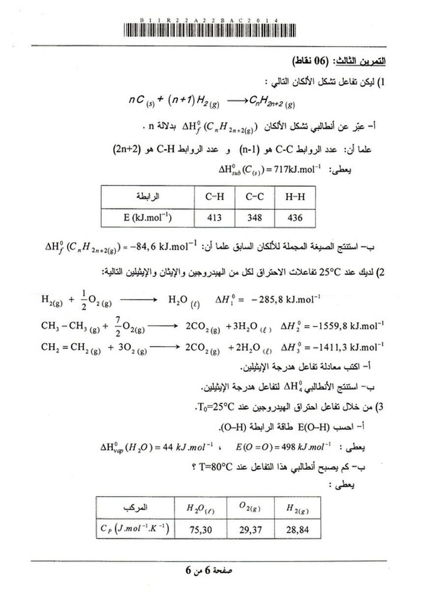 امتحان بكالوريا في هندسة الطرائق مع التصحيح ـ شعبة تقني رياضي (دورة2014) 3715488