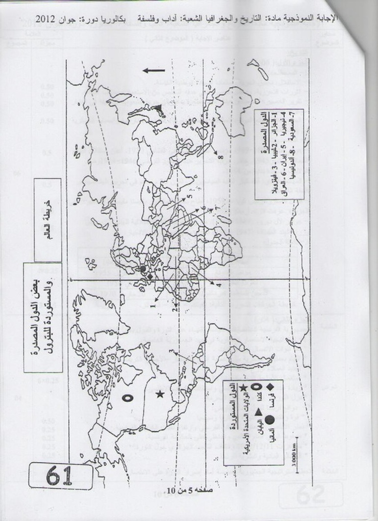 التصحيح النموذجي للموضوع الأول في التاريخ و الجغرافيا بكالوريا 2012 شعبة آداب و فلسفة 5502973